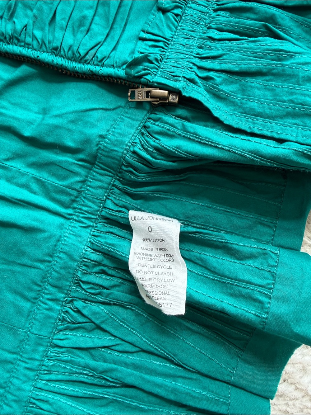 Ulla Johnson Adaleigh Peplum Halter Top - Verdigris - Picture 5 of 7